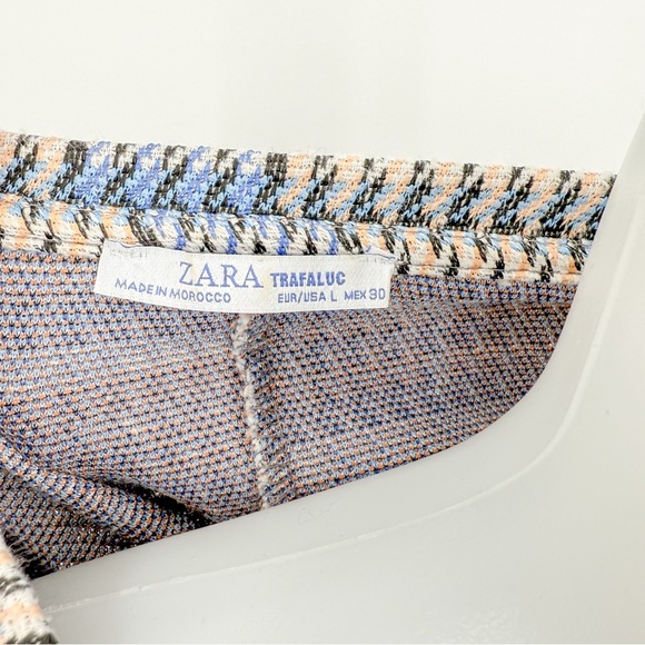 Zara Plaid Dress in Blue and Tan - Picture 3 of 4